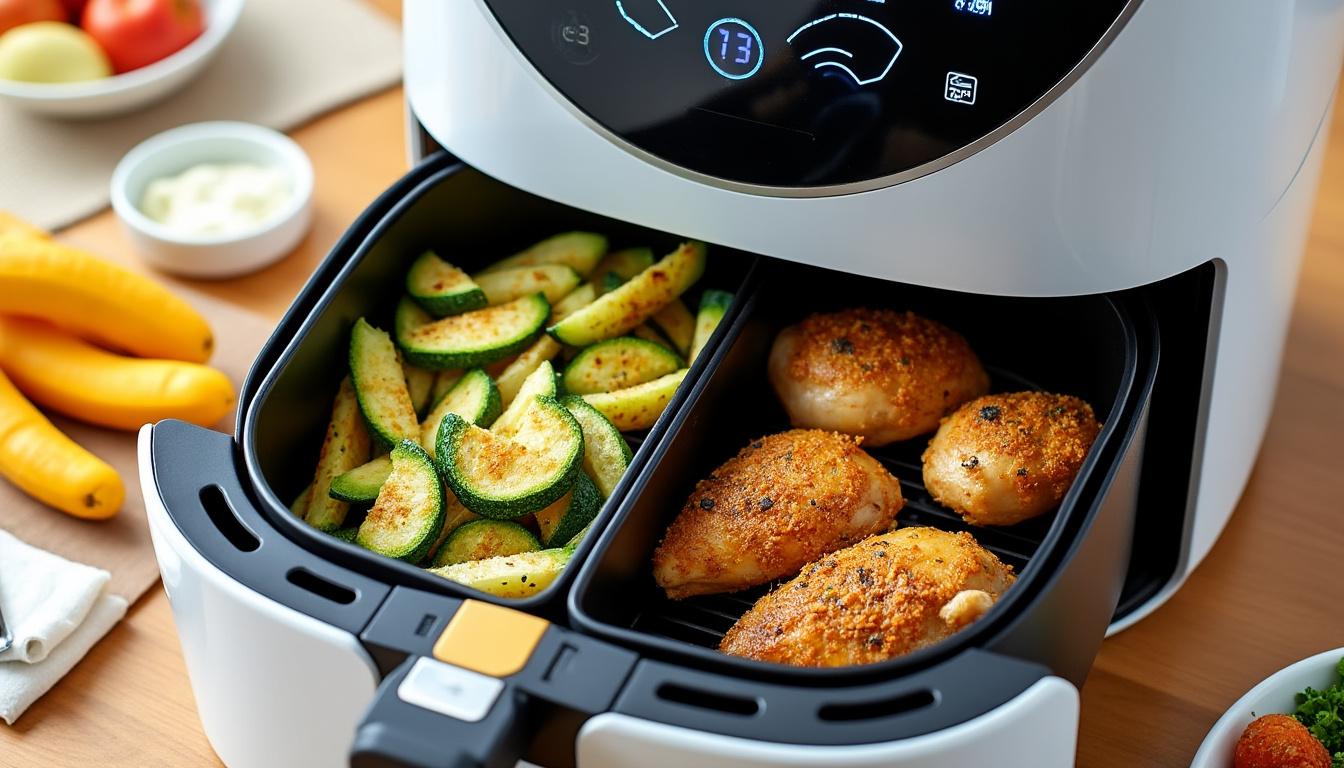 découvrez comment l'air fryer à 2 compartiments révolutionne votre cuisine en offrant une méthode de cuisson saine et délicieuse. profitez d'une cuisson rapide, d'une réduction des graisses et d'une saveur incomparable tout en préparant plusieurs plats simultanément. transformez votre expérience culinaire avec cet appareil innovant!