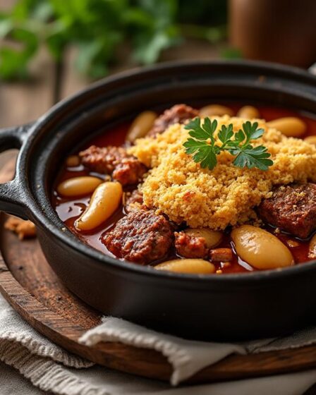découvrez le cassoulet de castelnaudary escudier, un plat emblématique alliant tradition et modernité. plongez dans l'authenticité de cette recette savoureuse tout en savourant une touche contemporaine, uniquement sur bouchée.