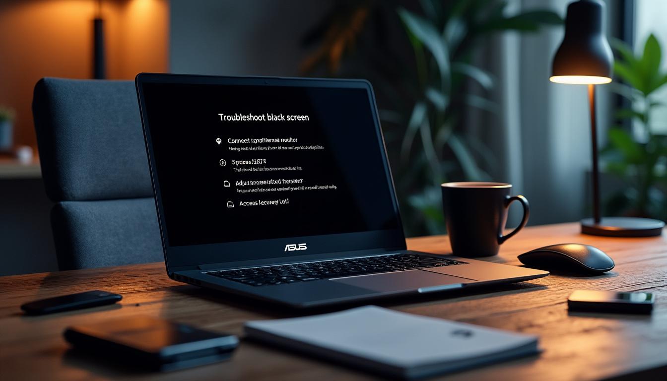 découvrez les meilleures solutions pour résoudre le problème d'écran noir sur votre pc portable asus. suivez nos conseils pratiques et retrouvez rapidement un ordinateur fonctionnel.
