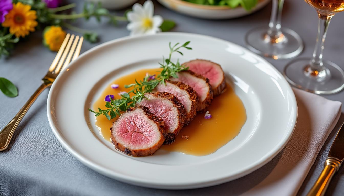découvrez la meilleure recette d’aiguillettes de canard sauce foie gras, simple et raffinée, pour épater vos invités avec un plat gourmand et élégant.