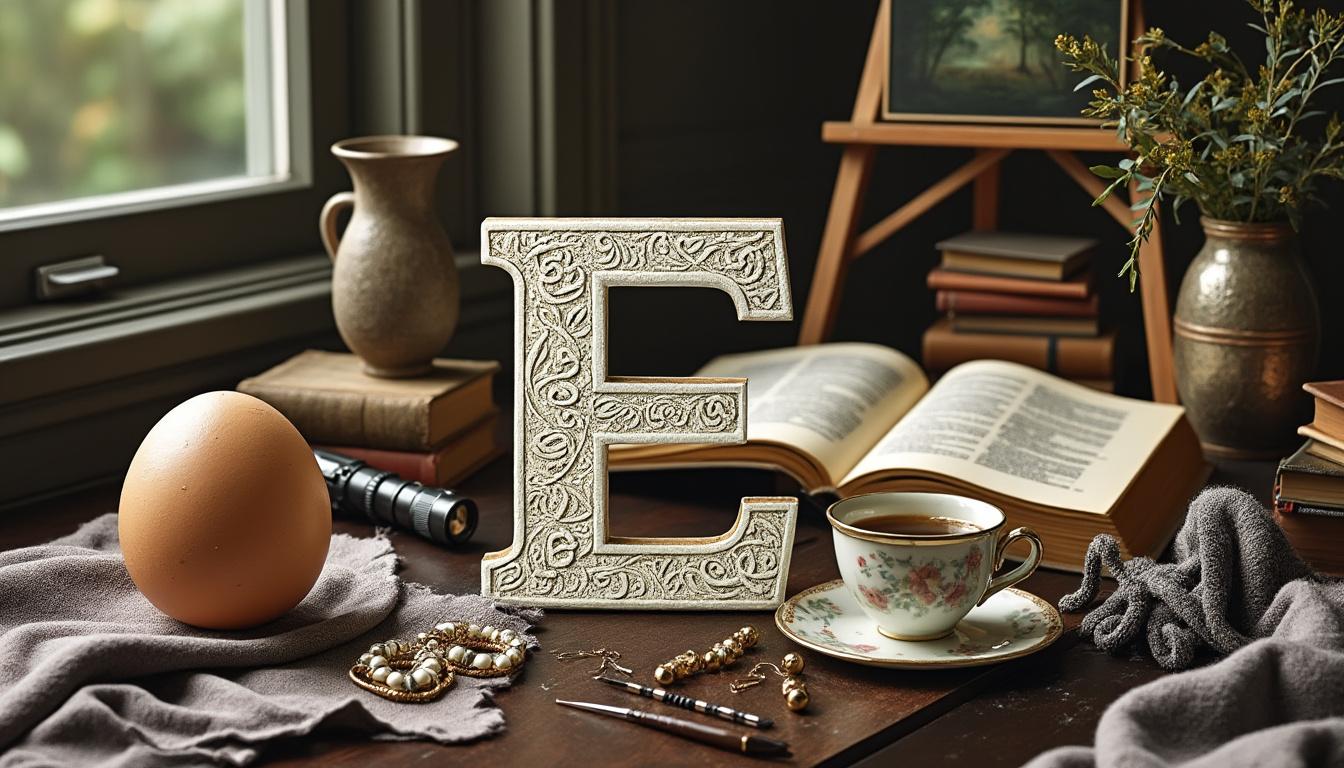 découvrez notre liste complète d'objets commençant par la lettre e à collectionner, idéale pour enrichir votre collection et trouver des pièces uniques et originales.