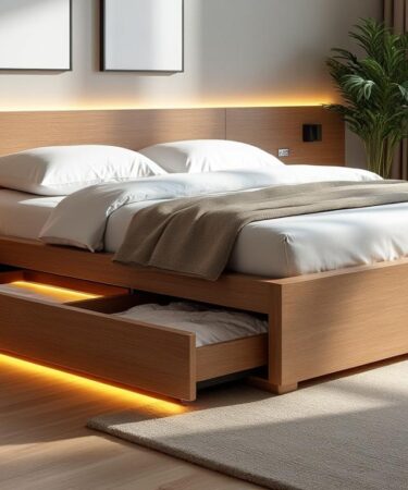découvrez comment transformer votre chambre avec un lit coffre en bois élégant, alliant style et praticité pour un espace rangé et accueillant.