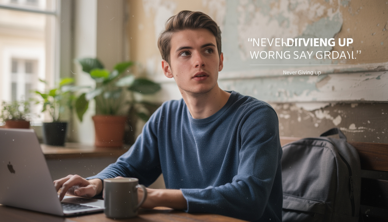 découvrez comment une simple citation motivante peut transformer votre attitude et booster votre moral pour ne jamais baisser les bras.