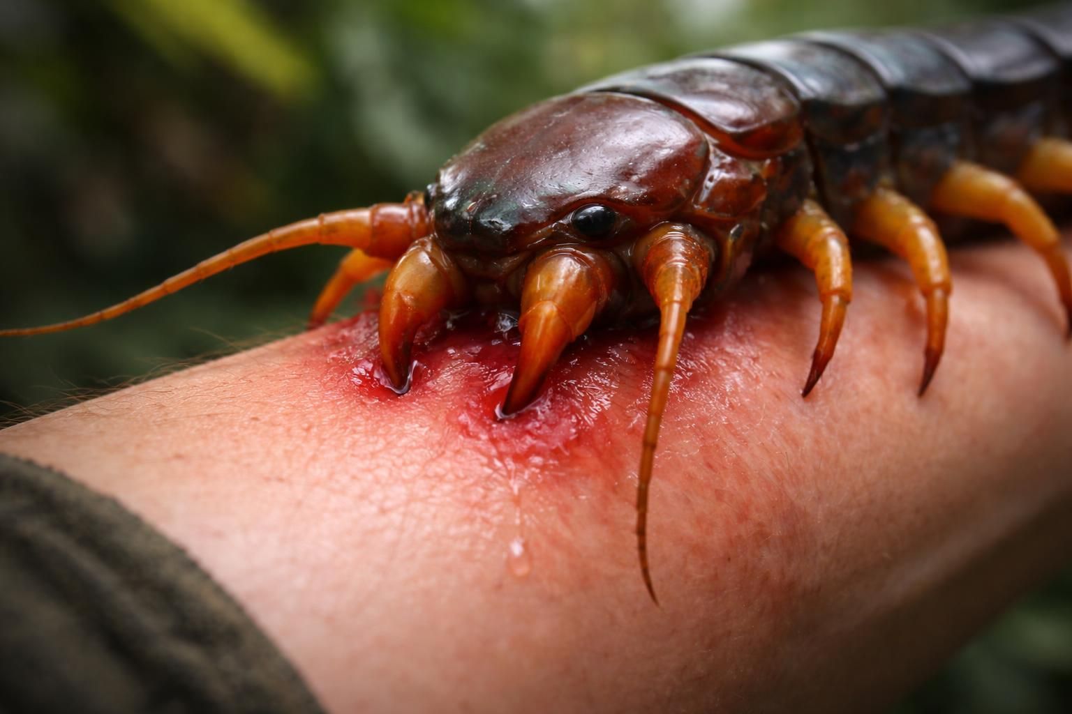 découvrez les dangers précis d'une morsure de scolopendre géant pour l'homme, ses symptômes, risques et les gestes nécessaires en cas de piqûre.