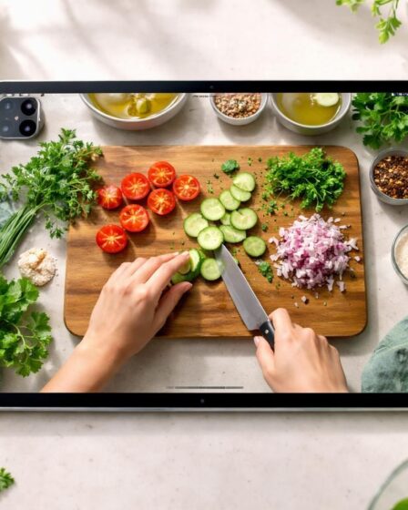 découvrez comment utiliser l'ipad a16 en vidéo top-down pour filmer des recettes nettes et détaillées, parfait pour partager vos créations culinaires.